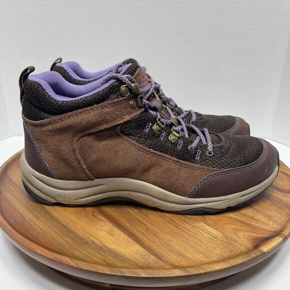 Vionic Cypress Brown Suede Purple Hiking Boot Sneaker Shoes Women's Size 8.5 - Picture 7 of 16